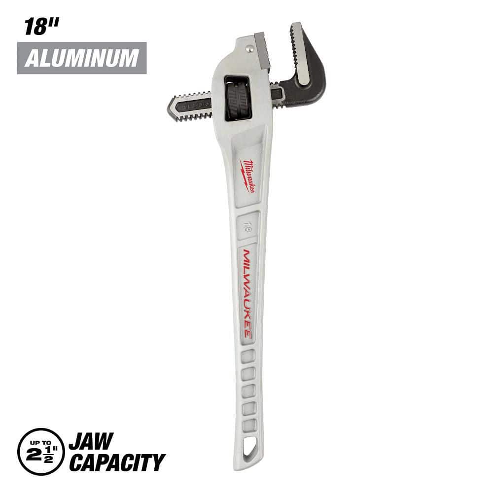 Milwaukee 18 in. Aluminum Offset Pipe Wrench 48-22-7185