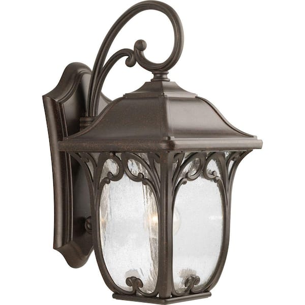 Progress Lighting Enchant Collection 19.25 in. Outdoor Espresso Wall Lantern Sconce