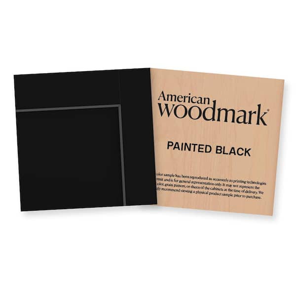 American Woodmark 3-3/4-in. W x 3-3/4-in. D Finish Chip Cabinet Color Sample in Painted Black