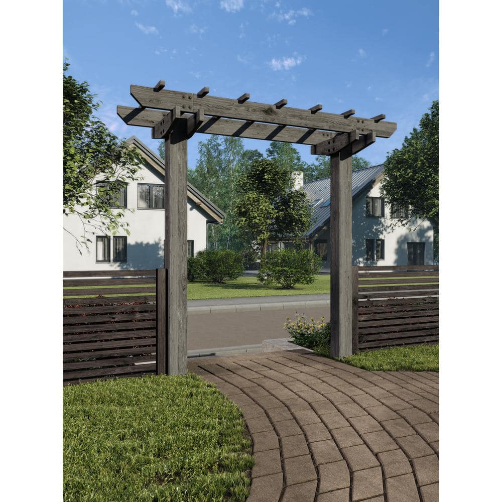 Charcoal Cedar Wildwood Garden Arbor, 91.5"H