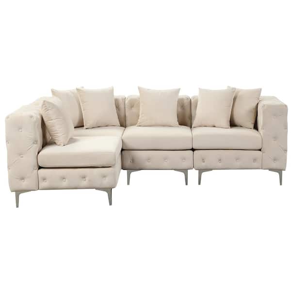 Meridian Furniture Tuft Velvet Modular 128 Meridian Furniture Tuft Velvet Modular 128
