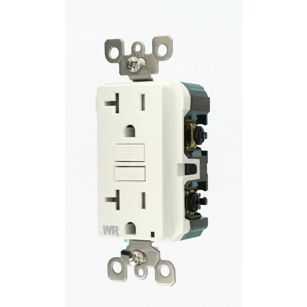 Leviton 20 Amp 125-Volt Duplex Self-Test Tamper Resistant/Weather ...