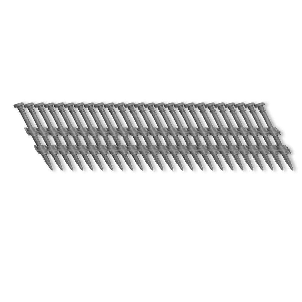 Scrail 2 in. x 1/8 in. 20-Degree Grey Plastic Strip Square Head Nail Screw Fastener (1,000-Pack)