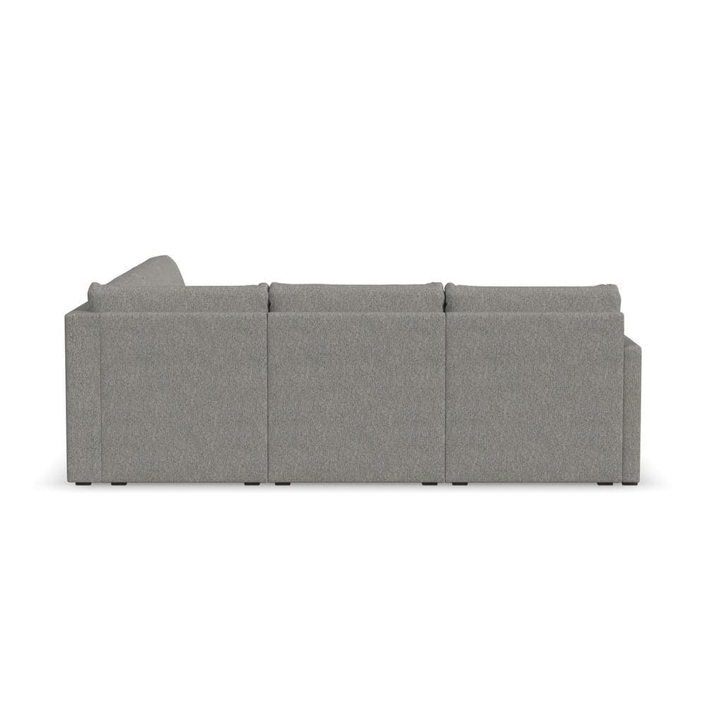 Pebble Dark Gray 5-Piece Modular Sectional Sofa with Ottoman