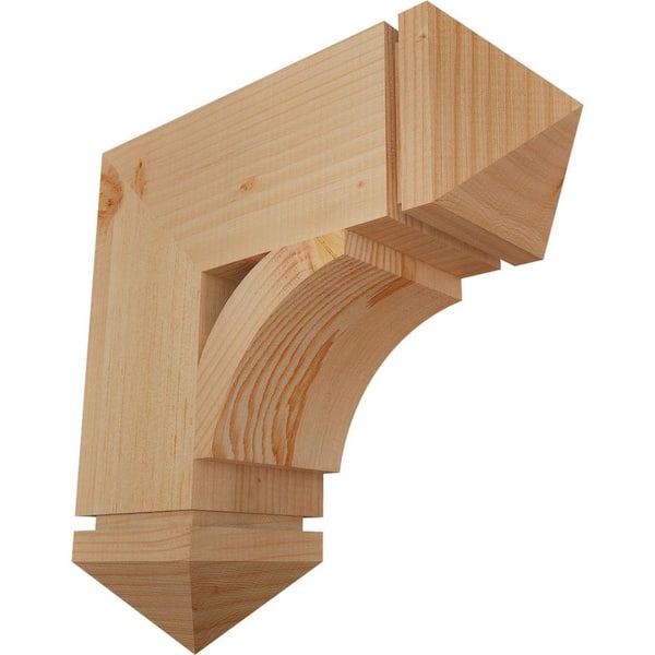 Ekena Millwork 5.5 in. x 18 in. x 18 in. Douglas Fir Thorton Arts and Crafts Smooth Bracket