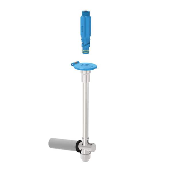 AQUOR 18 in. Bury Depth Ground Hydrant Stainless Steel, 1/2 in. NPT Inlet, 3/4 in. Hose Connector, Frost Proof Outdoor Faucet