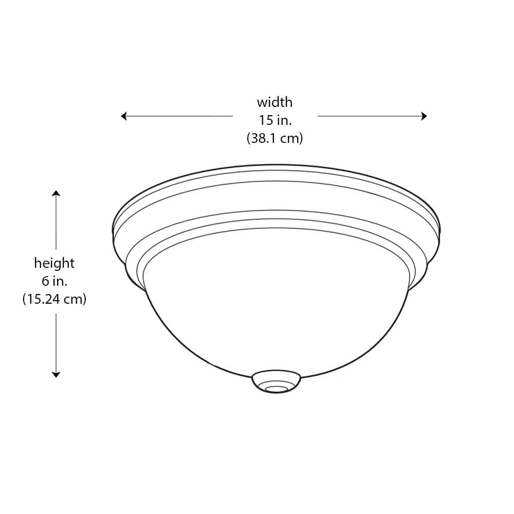 Mod Pod 15" Brushed Nickel Indoor/Outdoor Flushmount with White Frost Glass
