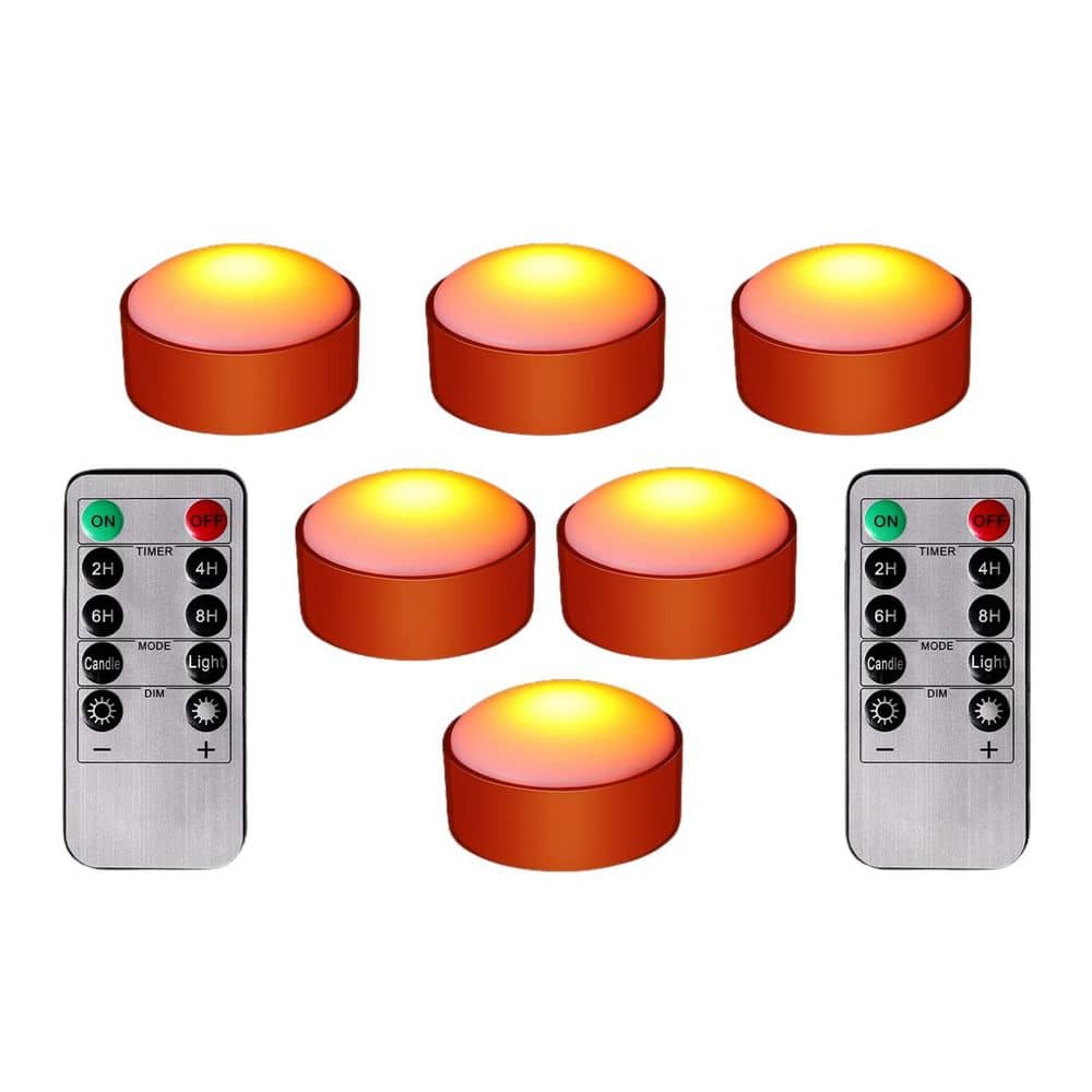 1.5 in. x 2.67 in. Orange Pumpkin Lantern Lights with Remote and Timer (6-Pack), Battery Operated Flameless Candles price history on PriceWatchPro