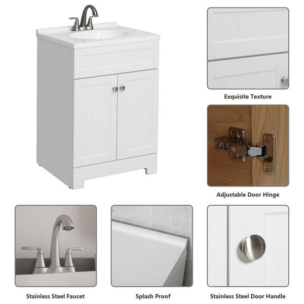  eclife Bathroom Under Sink Vanity Cabinet, Pedestal