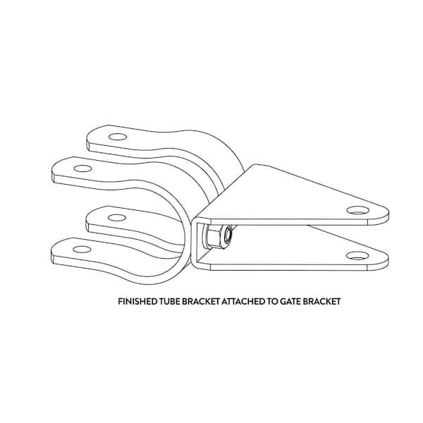 GHOST CONTROLS Universal Tube Bracket Kit for Automatic Gate Openers, Steel (2 Brackets)