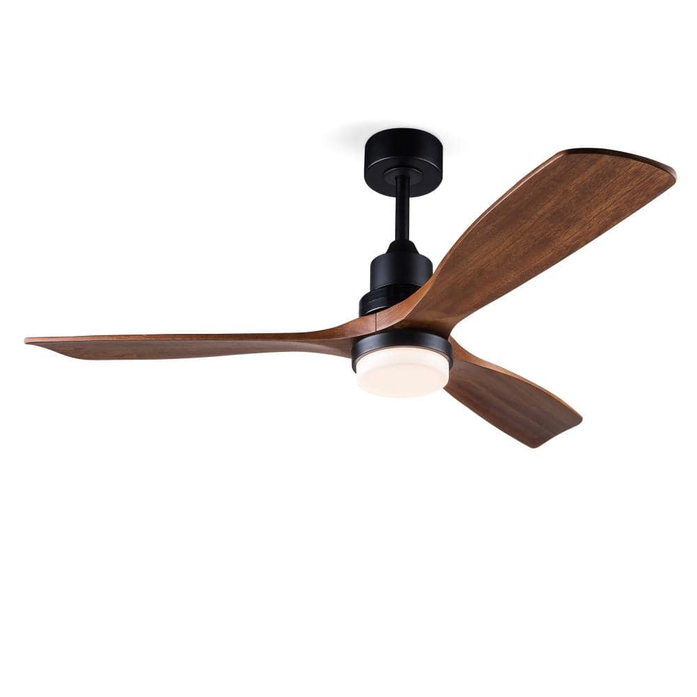 52 Inch 3 Blades Black Ceiling Fan for Patios with Lights and Remote Control Reversible DC Motor price history on PriceWatchPro