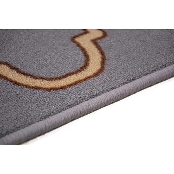 Pet Collection Bones & Paws Cut to Size Beige 26  Width x Your Choice  Length Custom Size Slip Resistant Runner Rug HD-PET8001-26 - The Home Depot