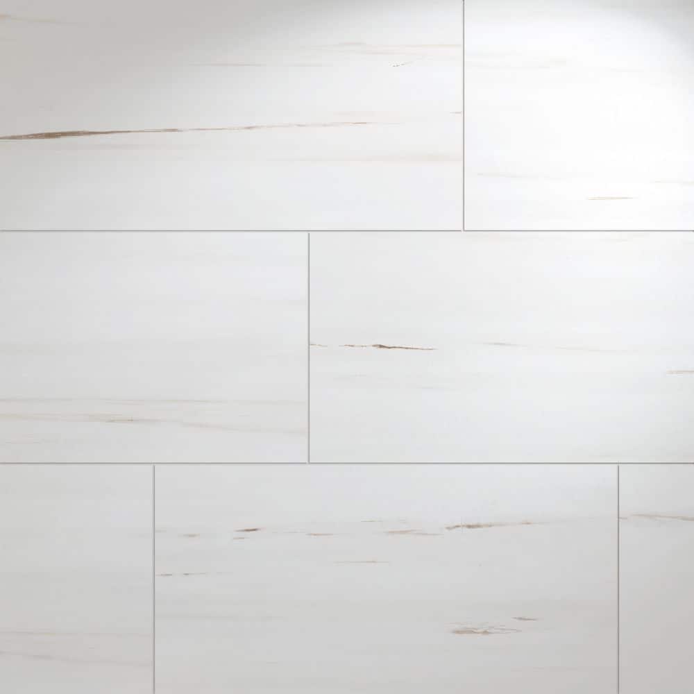 Alba Dolomite Warm White 12 in. x 24 in. Stone Look Porcelain Floor and Wall Tile (13.56 sq. ft./Case) price history on PriceWatchPro