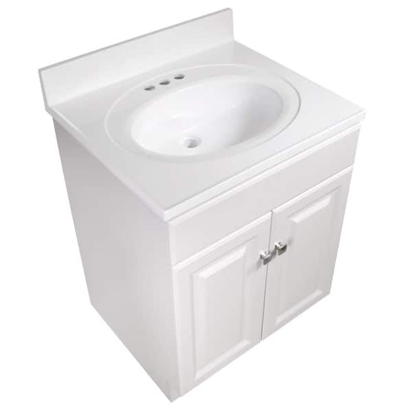 Design House 25 In W X 22 D Cultured Marble Vanity Top Solid White With Basin 586222 The Home Depot - 25 Inch White Bathroom Vanity Top Design House 25 In W X 22 D Cultured Marble Vanity Top Solid White With Basin 586222 The Home Depot - 25 Inch White Bathroom Vanity Top