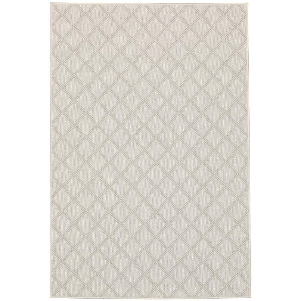 Preston Ivory Doormat 3 ft. x 5 ft. Geometric Indoor/Outdoor Area Rug