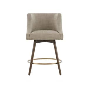 Quarry 26.5 in. Beige Multi Wood Counter Stool