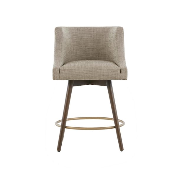 Quarry 26.5 in. Beige Multi Wood Counter Stool