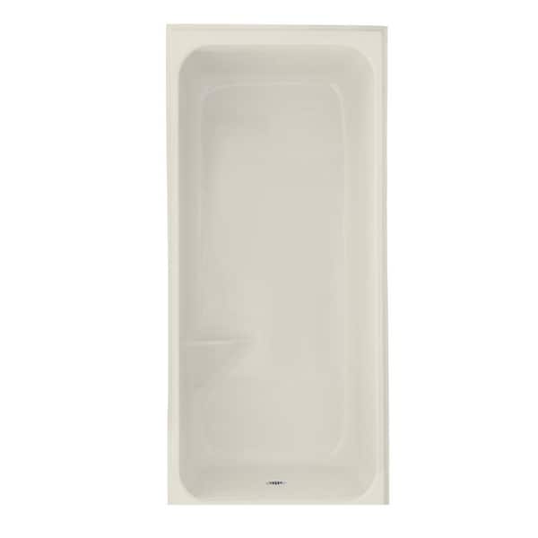 AmeriBath 41 in. x 37 in. x 82.75 in. 1-Piece Acrylic Barrier Free Shower Stall in Biscuit with Closed Top and Center Drain
