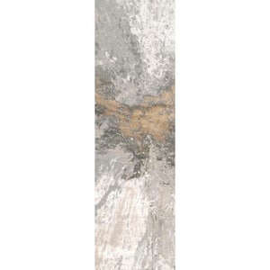 Cyn Modern Silver 2 ft. 8 in. x 8 ft. Abstract Runner Rug