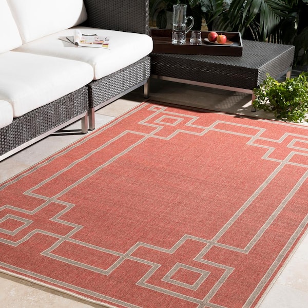 Blanche Cherry 5 ft. x 8 ft. Indoor/Outdoor Patio Area Rug