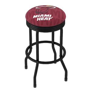 Miami Heat City 29 in. Red Backless Metal Bar Stool with Vinyl Seat