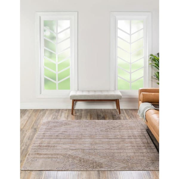Portland Orford Tan 4 ft. x 4 ft. Square Area Rug
