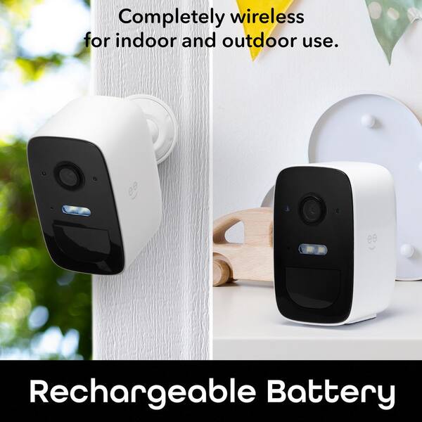 Geeni Freebird 2 Wireless Outdoor Smart Battery Operated Security Camera 2.4GHz Wi-Fi, Color Night Vision, 2 Way Talk, White