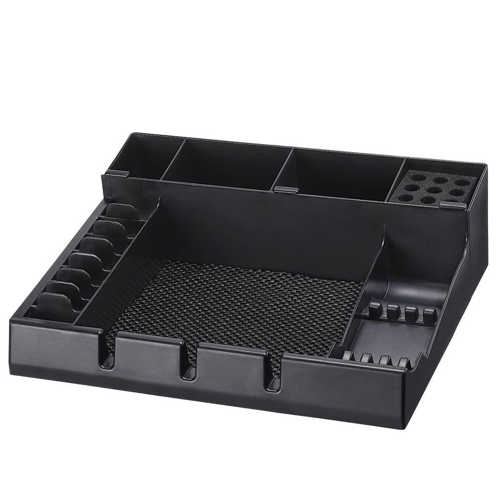 Detachable Anti-Slip Hair Tool Organizer for Barber Station, Hair Trimmer Holder, Salon Storage Tray, Black price history on PriceWatchPro