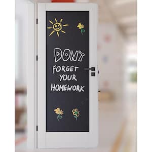 PortaTablet 32 in. W x 80 in. H White Solid Wood and Core Slab Door, Magnetic Black Dry Erase Board, Interior Door Slab