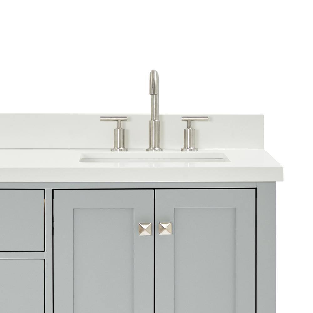 Cambridge 67" Grey Double Vanity with Quartz Top