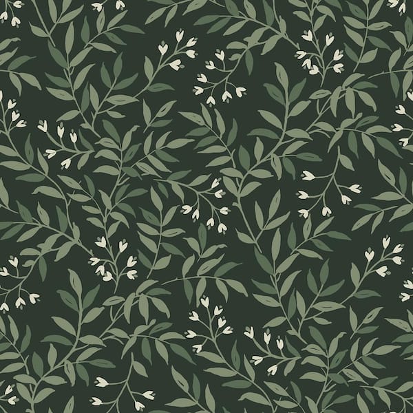 Senna Ever Green Pre-Pasted Non-Woven Wallpaper Sample