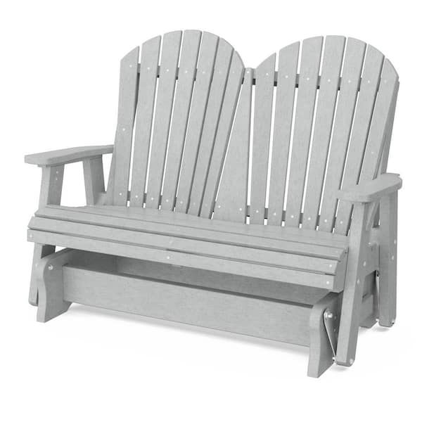 Wildridge Heritage 2-Person Light Gray Plastic Outdoor Double Glider