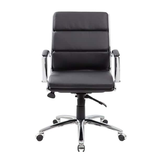 Boss CaressoftPlus Executive Mid-Back Chair Black