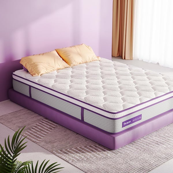 Sersper Purple Series Full Medium Firm Memory Foam Hybrid 5 Zone Innerspring European Top 10 in