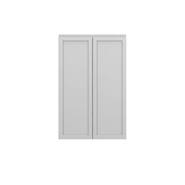 Westport Shaker 39 in. W x 42 in. H x 12 in. D in Painted White Plywood Assembled Wall Cabinet