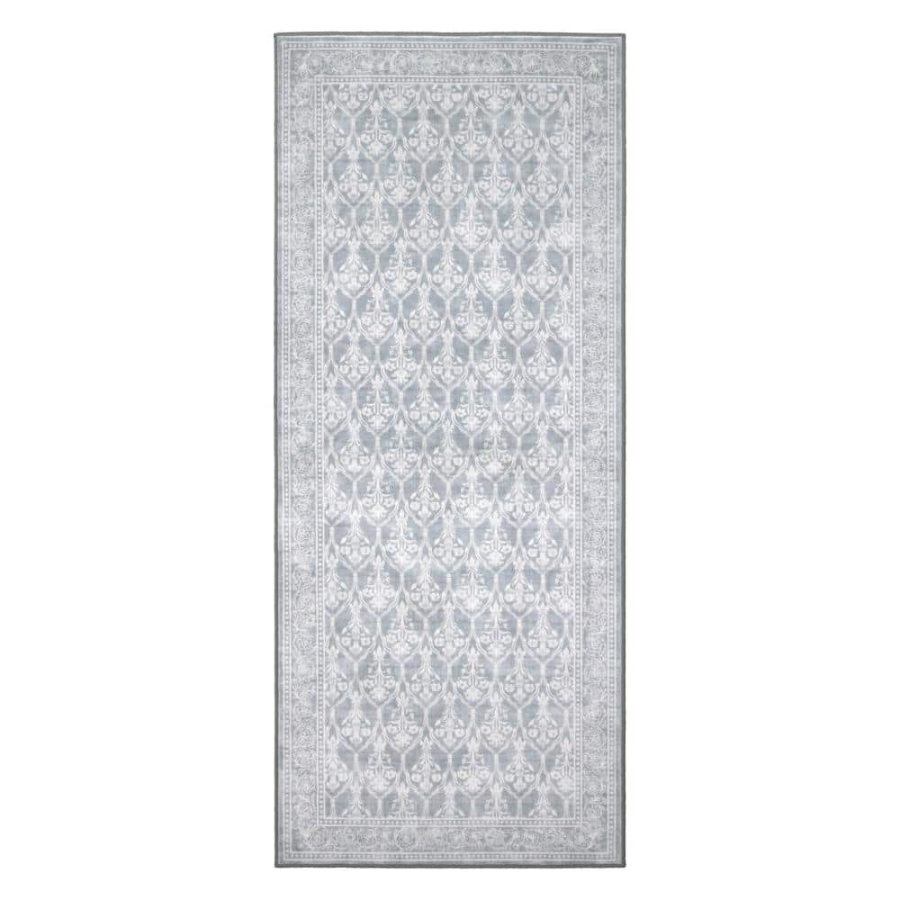 Eden 2 ft. X 5 ft. Gray Trellis Machine Washable Runner Rug price history on PriceWatchPro