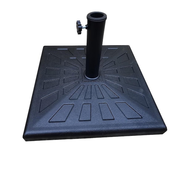 42 lbs. Aluminum Square Patio Umbrella Base in Black