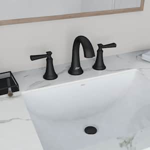 Rumson 8 in. Widespread 2-Handle Bathroom Faucet in Matte Black