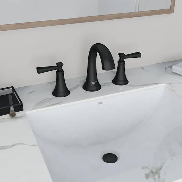 Rumson 8 in. Widespread 2-Handle Bathroom Faucet in Matte Black