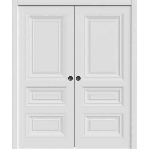 7233 72 in. x 84 in. Sold Core White Color Wood Sliding Door