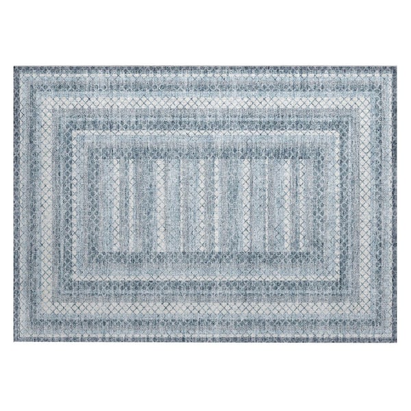 Chantille Machine Washable Indoor/Outdoor Abstract ACN2011 Denim 2 ft. x 3 ft. Accent Rug