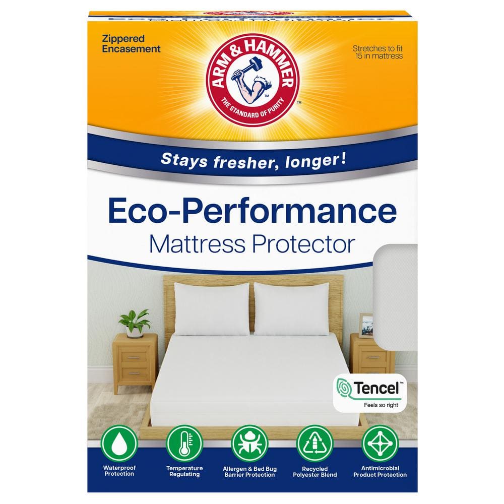 Arm & Hammer Eco Performance Polyester and Tencel Zippered Twin Mattress Protector