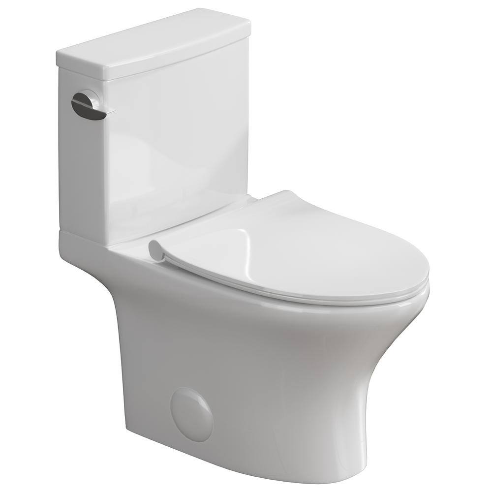 16 in. 2-Piece 1.28 GPF Single Flush Elongated Standard Height Toilet with 