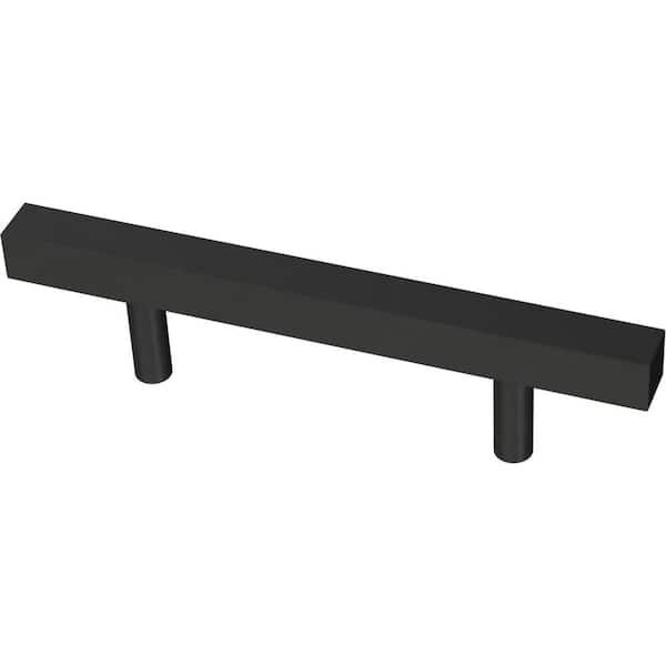 Liberty Square Bar 3 in. (76 mm) Matte Black Cabinet Drawer Pull