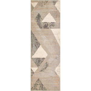 Adrienne Gray 2 ft. x 8 ft. Contemporary Abstract Runner Rug