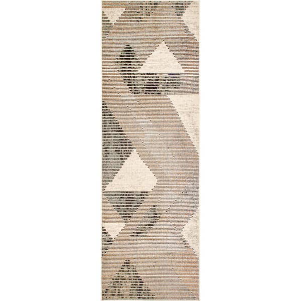 Adrienne Gray 2 ft. x 8 ft. Contemporary Abstract Runner Rug