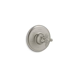 Artifacts 1-Handle Valve Trim with Cross Handle in Vibrant Brushed Nickel