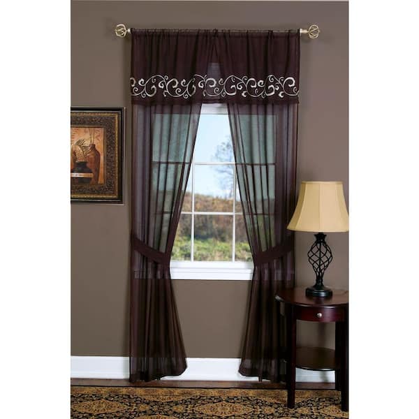 Achim Semi-Opaque Lauren White Window in A Bag 5-Piece Set