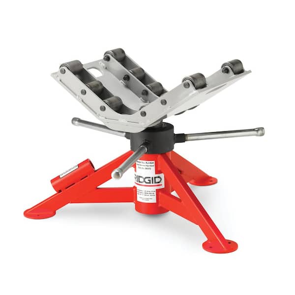 Model RJ624 16 in.-31 in. Pipe Capacity Adjustable Vertical Height Pipe Stand with Heavy-Duty Rollers