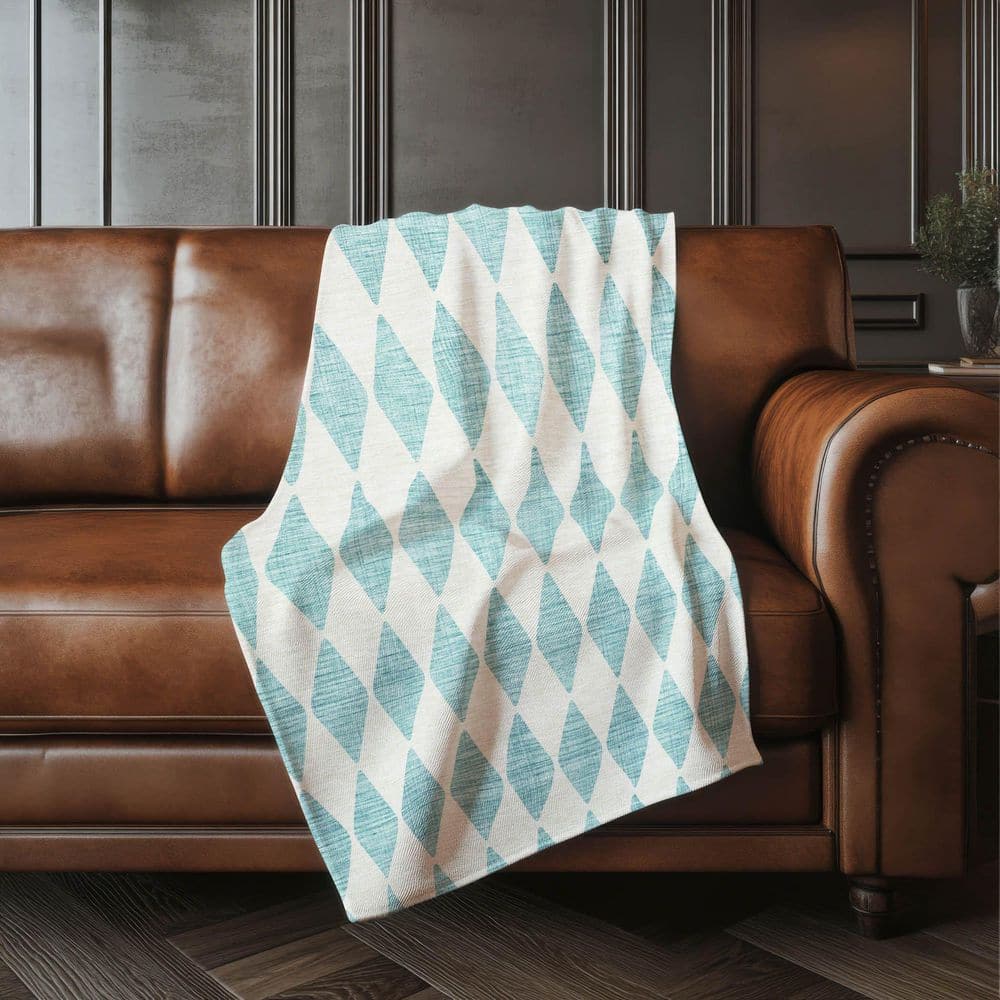 Premium Machine Washable ASB578 Teal 50 in. x 70 in. Sherpa Throw Blanket price history on PriceWatchPro